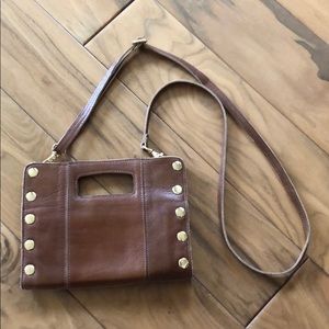Hammitt brown leather clutch/crossbody bag